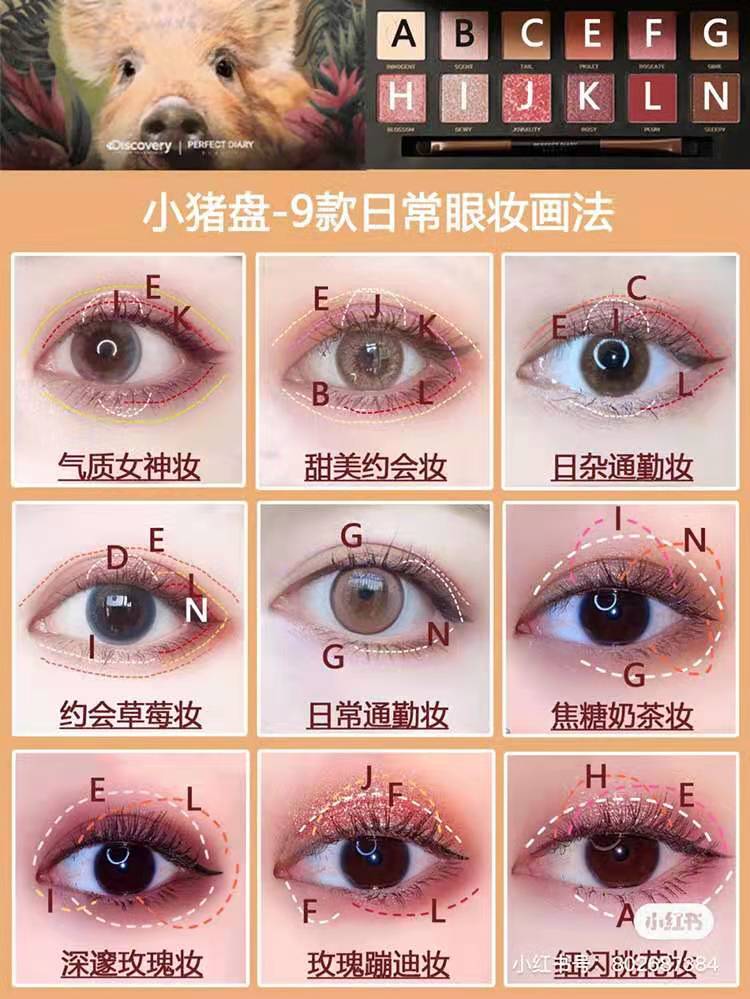 动物眼影盘超火ins平价学生锦鲤小鹿盘小猫斑虎小狗 小猪盘 斑虎盘