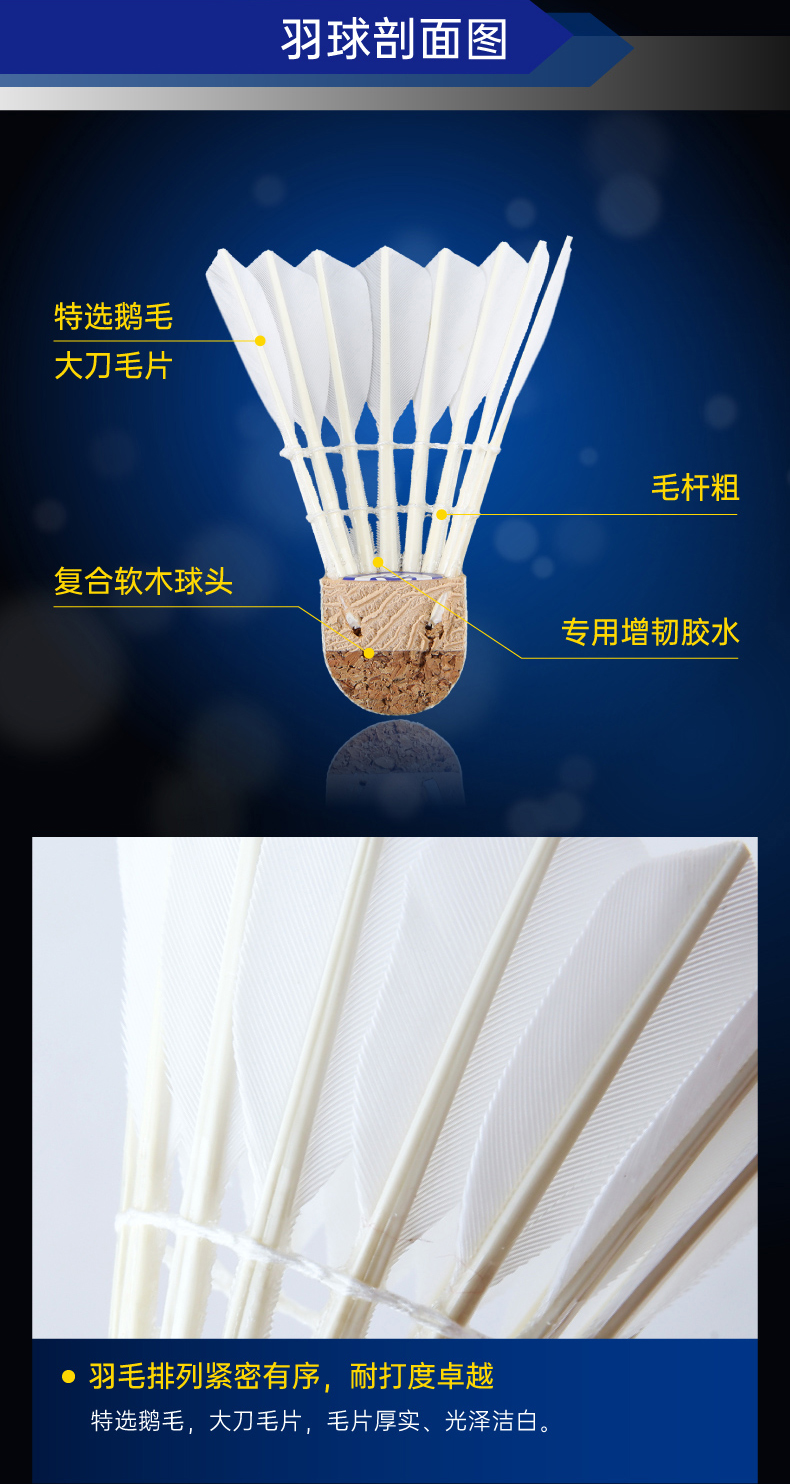 VICTOR/威克多羽毛球12只装比赛9号球耐打飞行稳定金黄鸭毛球业余比赛用球练习球特惠球粉胜利 比赛3号【1桶装】