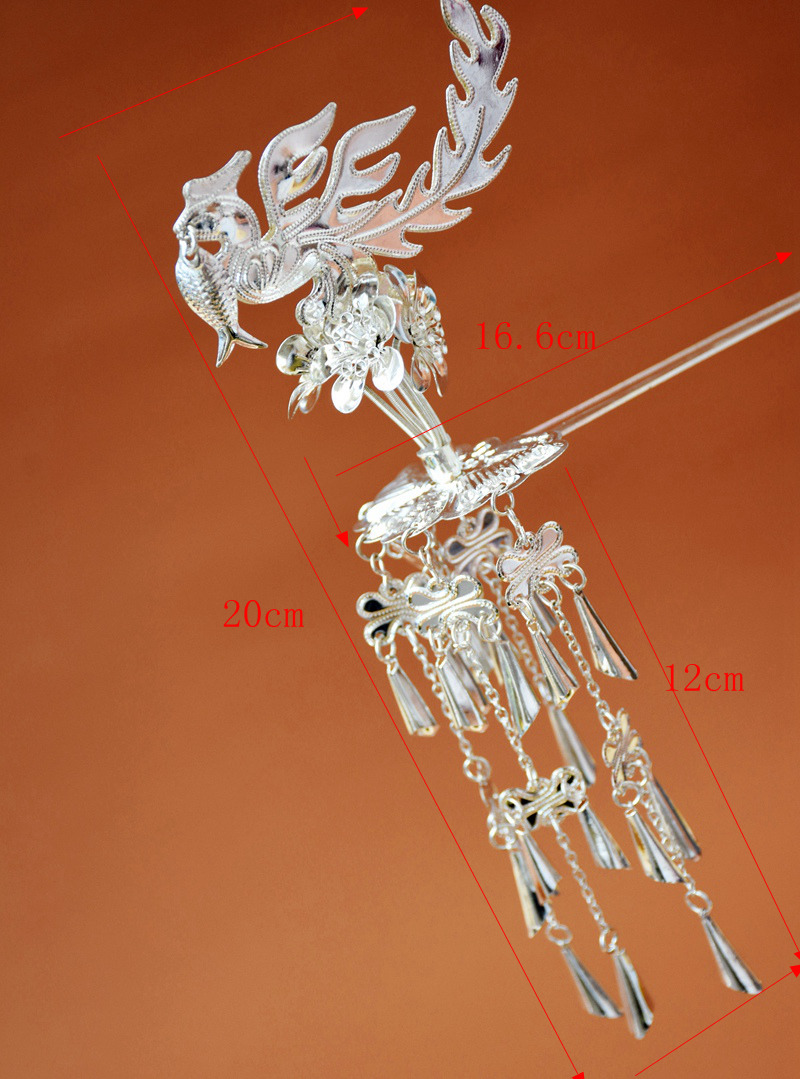 流苏发簪苗族银饰少数民族舞蹈侗族头饰 款九品牌 梦君宸 商品名称