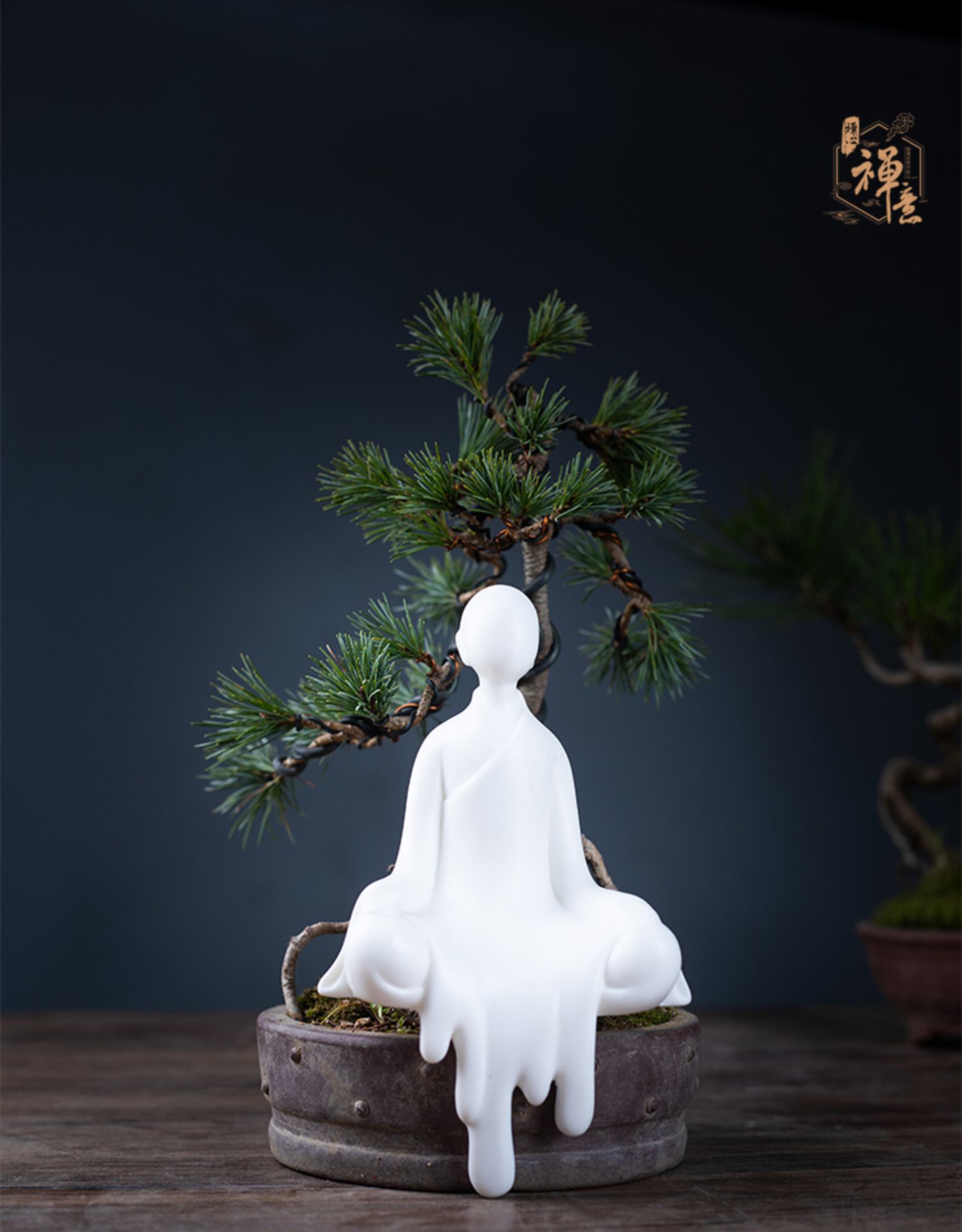 手工紫砂和尚茶宠盆景摆件假山装饰品陶瓷白瓷人物李白小沙弥禅意