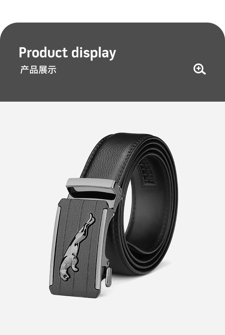 卓诗尼百搭男士皮带商务休闲男腰带二层牛皮 黑色主推