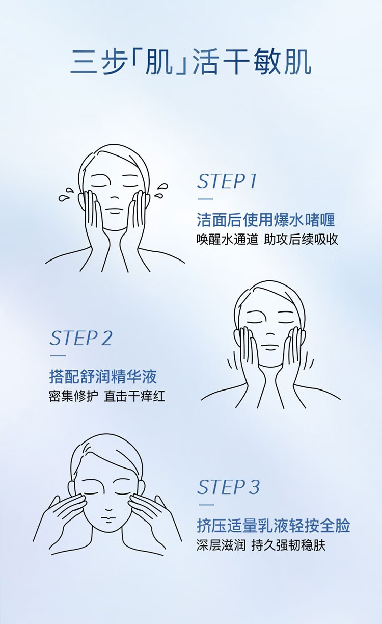 卓沿（SKIN ADVANCED）屈臣氏SA.卓沿白金舒润保湿修护乳液 全新上市敏肌适用 50ml*2
