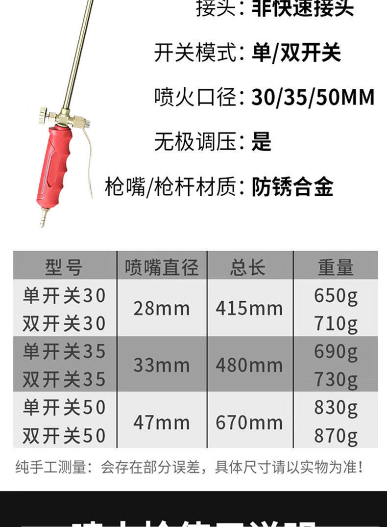 液化气喷火枪家用烧猪毛煤气天然气喷灯防水高温喷抢烧肉烧毛喷枪旦榄