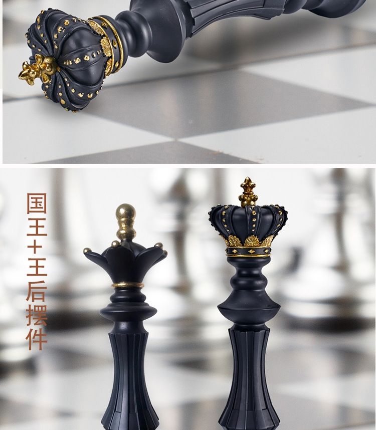 专营店正品仿真国际象棋摆件战马国王王后棋具家居商铺学校文创软装