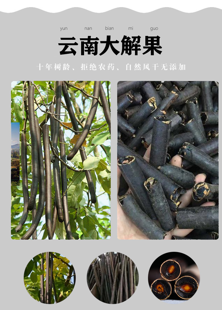 湘三郎 便秘果大解果纯果肉果仁腊肠果大解果便秘果茶 便秘果150g