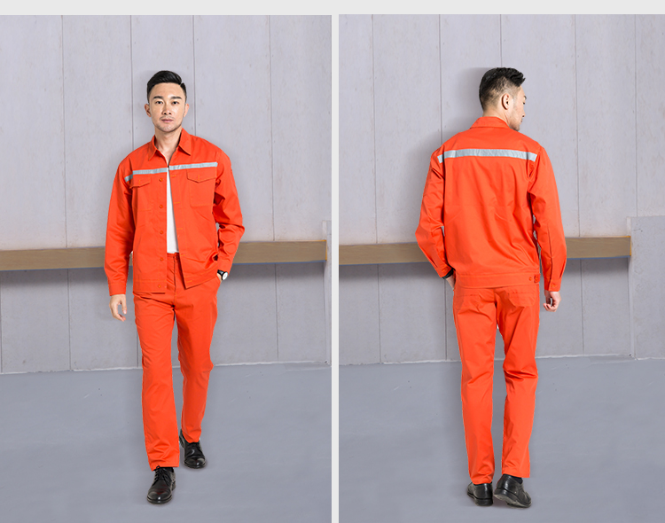 俞兆林新品夏季长袖工作服套装男耐磨夏天薄款棉质电工地劳保服绣印