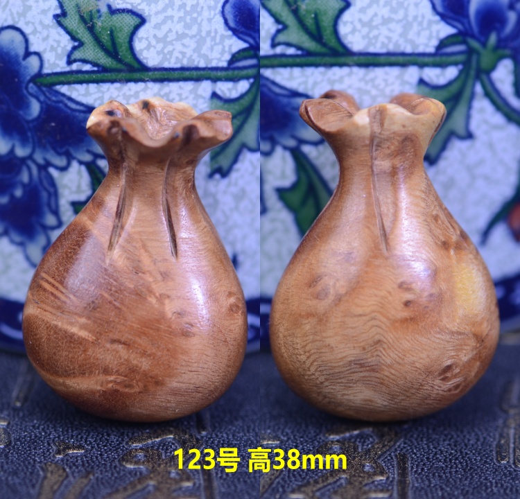 麻梨疙瘩 麻梨疙瘩钱袋子福袋手工木雕免漆原色满花挂坠车挂钥匙坠