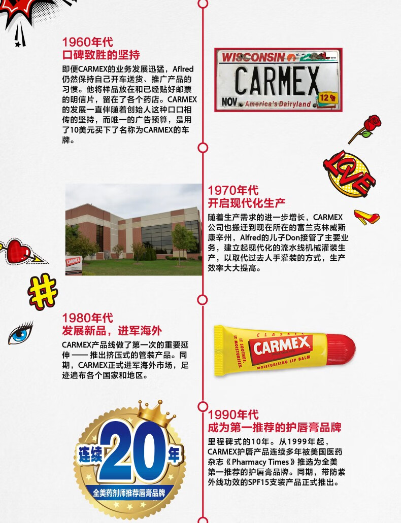 CARMEX保税仓美国小蜜缇润唇膏干燥保湿滋润补水防晒去死皮唇膜*1支 草莓味【建议外出居家下单两支】