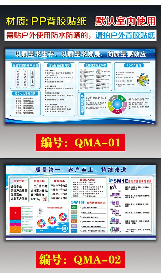 公司车间安全生产质量管理宣传看板海报企业工厂品质宣传栏挂画贴qma