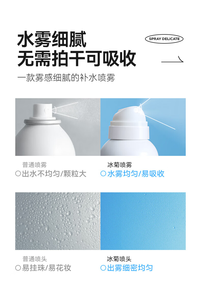 冰菊（Bing Ju）珍珠深层补水喷雾保湿水润定妆爽肤水化妆水 两支装【280ml*2】
