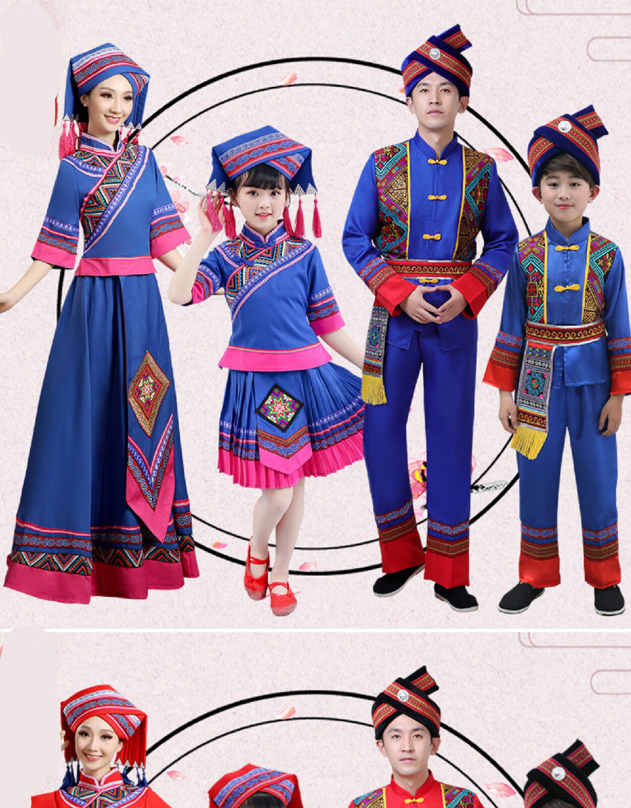 广西壮族三月三儿童民族服装男新款少数男童表演服饰舞蹈演出女童服