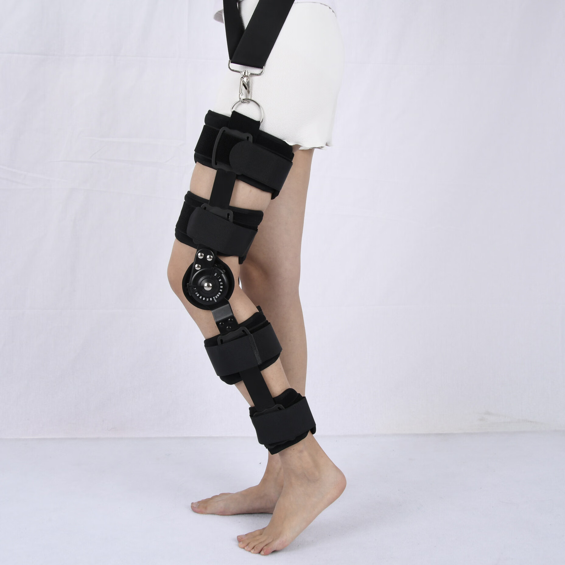 康兴达可调式卡盘 膝部关节固定支具下肢护具 膝关节固定支具 腿部
