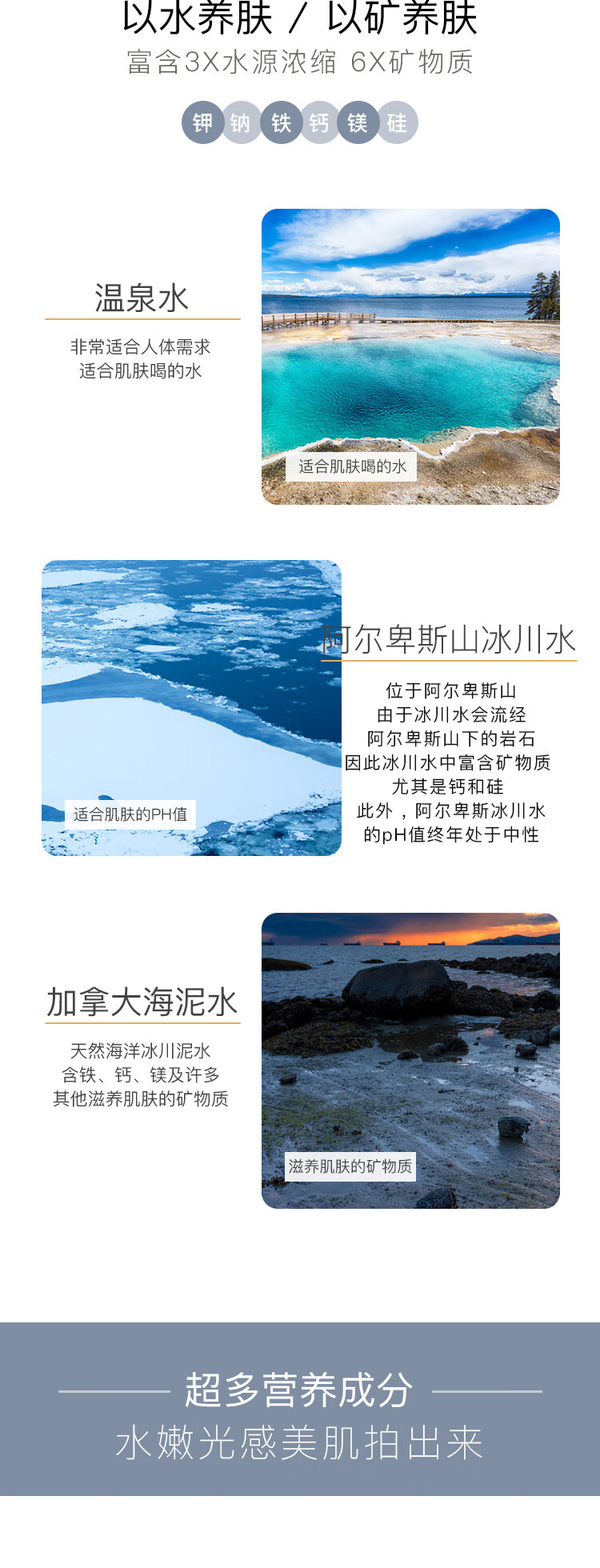 纽西之谜（geoskincare） 面膜补水保湿提亮肤色养肤嫩肤温泉水夜间乍弹面膜冻膜睡眠免洗 温泉水咋弹面膜3盒
