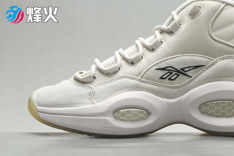 烽火体育 reebok question mid pink toe粉白艾弗森篮球鞋 fx7441 gy