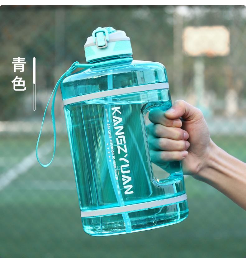 2000ml超大容量运动水杯男大号户外便携健身水壶透明塑料水瓶2200ml