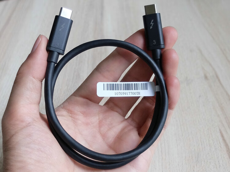 全新5k雷雳3雷电3数据线05米全速40g65w兼容usb31gen2typec05米40gb
