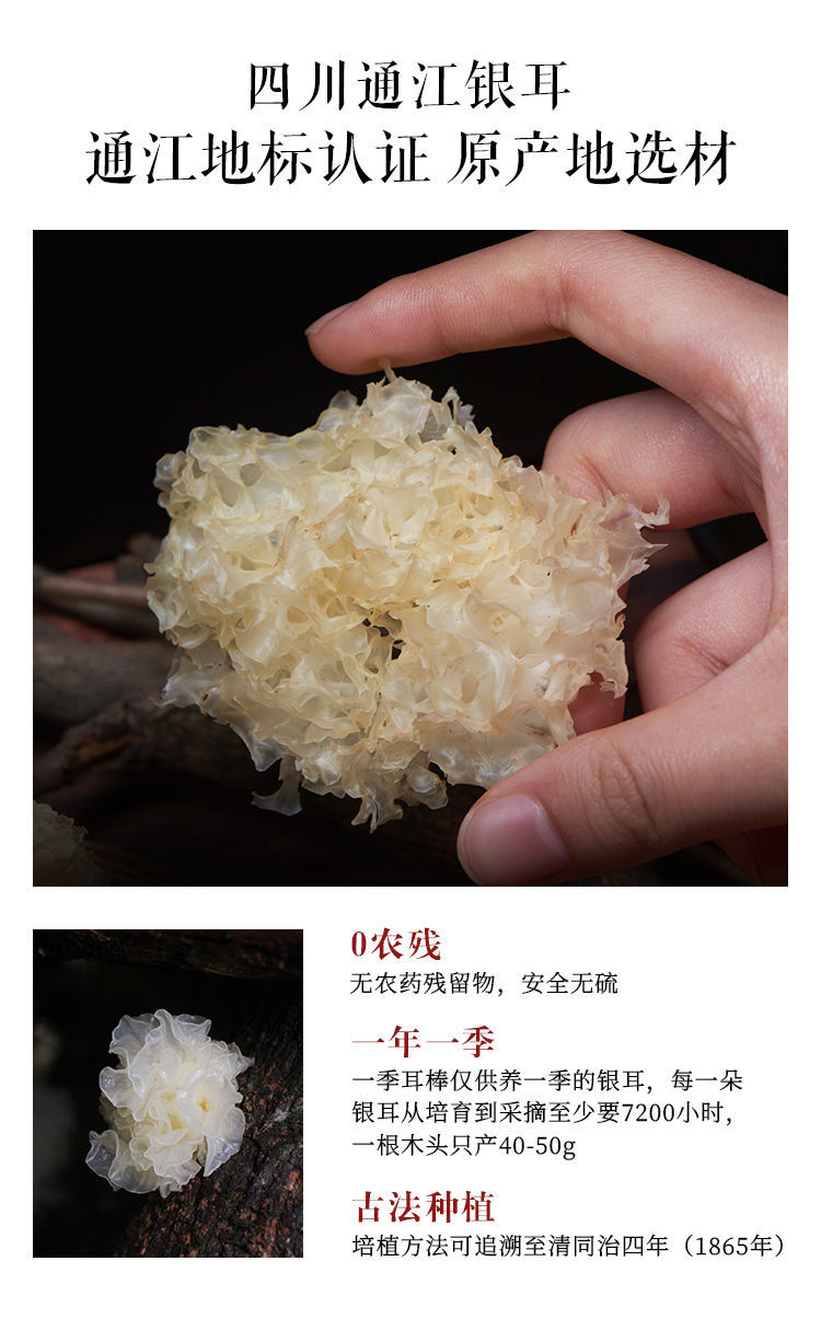 米仓耳记椴木通江银耳炖煮套装雪燕桃胶养颜桂圆莲子银耳羹