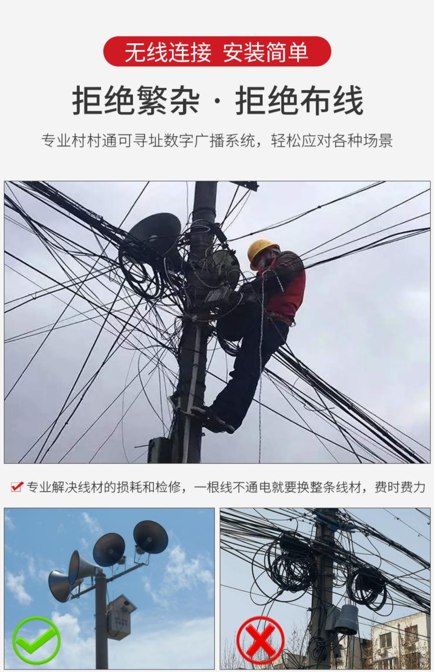 先科村村通农村广播大高音喇叭校园号角4g无线扩音器调频播放器调频