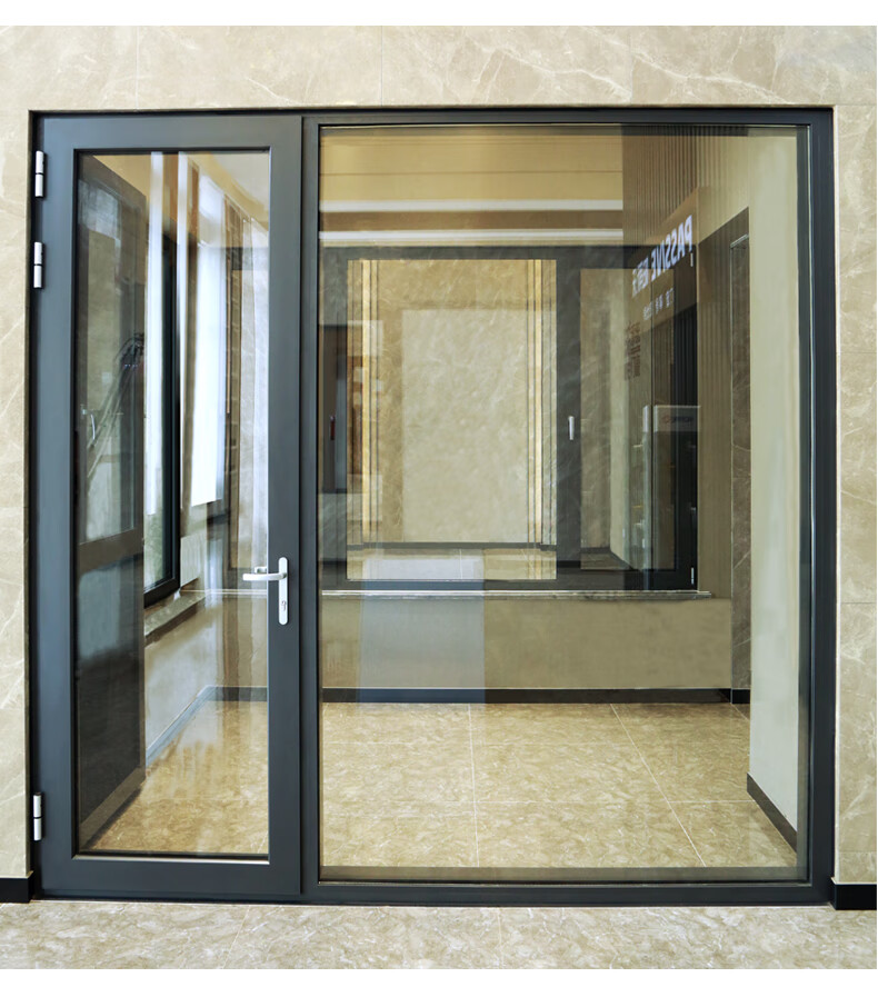 帕斯沃系统门窗75平开门玻璃门静音断桥铝合金气密隔热系统门窗定制75
