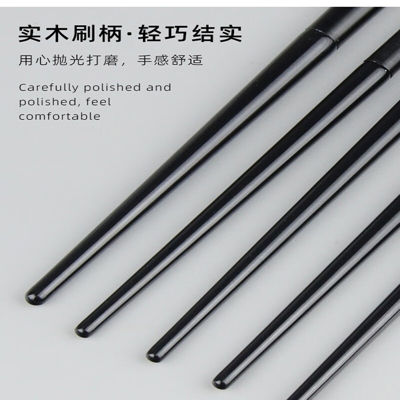 YAHLIGS 初学者彩妆4支眼影刷化妆刷套刷彩妆工具羊毛刷眼部刷卧蚕刷 01#蓝桥3支装(新款)