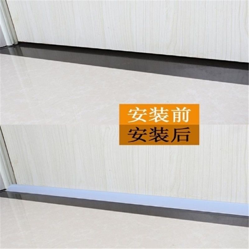新品浴室弯曲挡水条卫生间门口门槛条坡面不绊脚厨房台面软硅胶防水条
