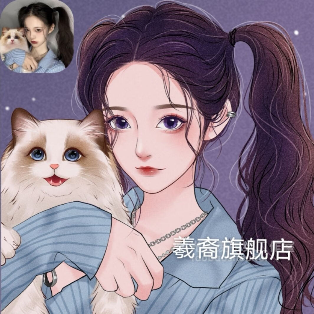 真人转手绘漫画头像约稿手工q版原创动漫设计卡通人物照片定制作半身