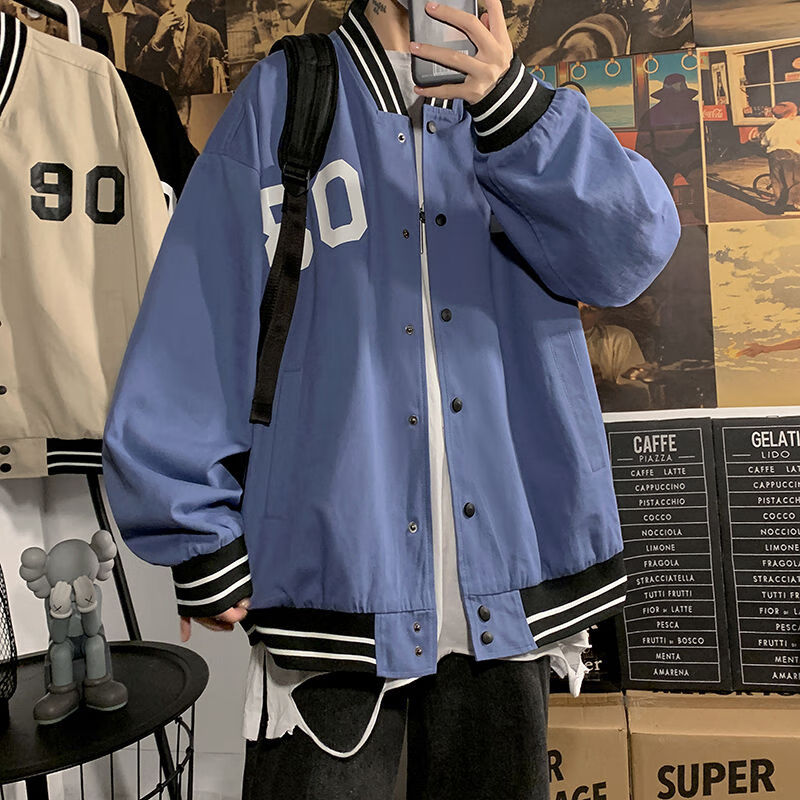 侯七爷春款棒球服男潮牌ins外套韩版潮流宽松炸街痞帅夹克美式街头