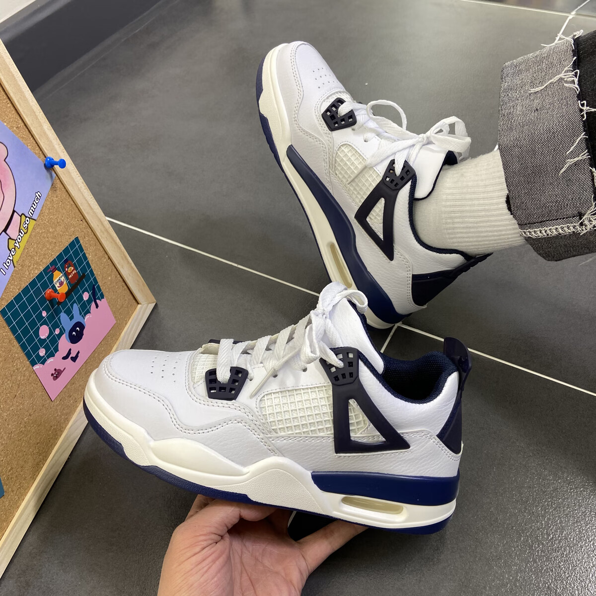 联名款2021新款春夏韩系学生透气乔4轻便chic运动鞋aj