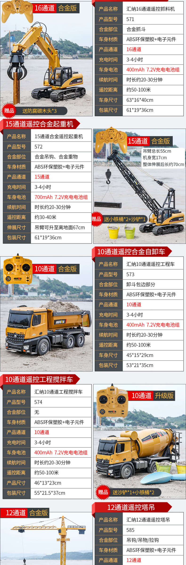 合金遥控挖掘机超大号挖土机仿真液压全金属自卸车电动铲车可充电全套
