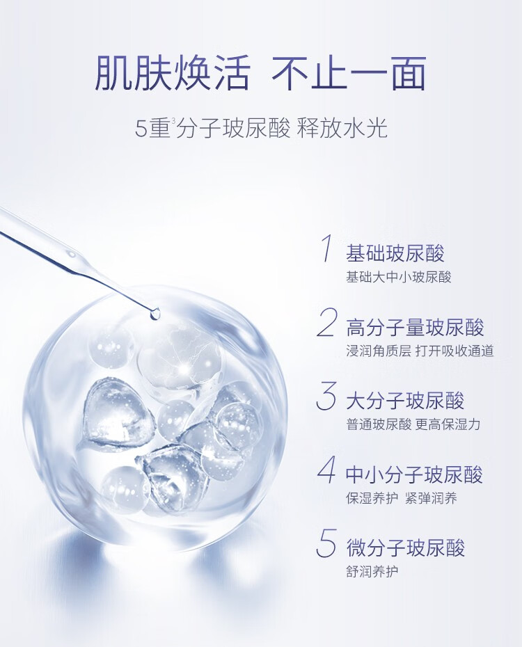 夸迪华熙5d玻尿酸精华液次抛面部精华安瓶补水保湿护肤品女礼物 GABA次抛-1ml*5支