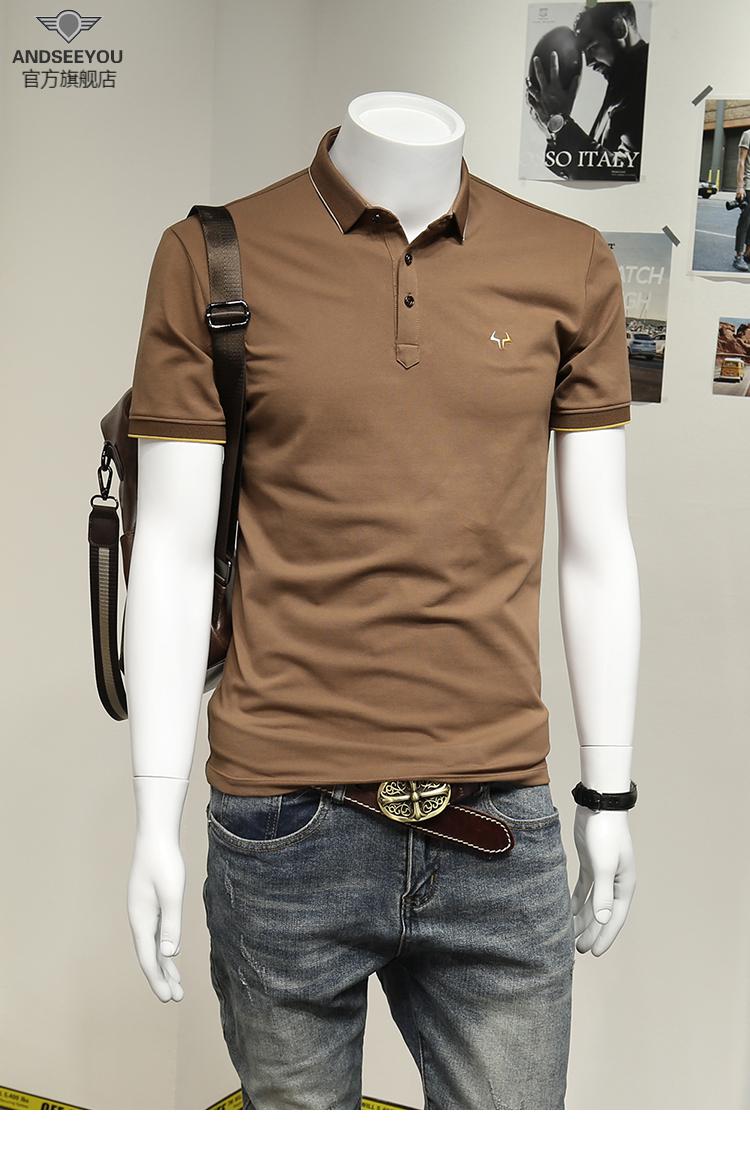 andseeyou 潮牌精品小翻领polo衫男 2021夏季新款英伦