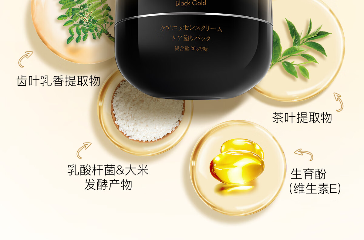 AG抗糖小金罐涂抹式面膜新升级修护提亮保湿精华退黄【送女友礼物】 黑金版  110g/盒