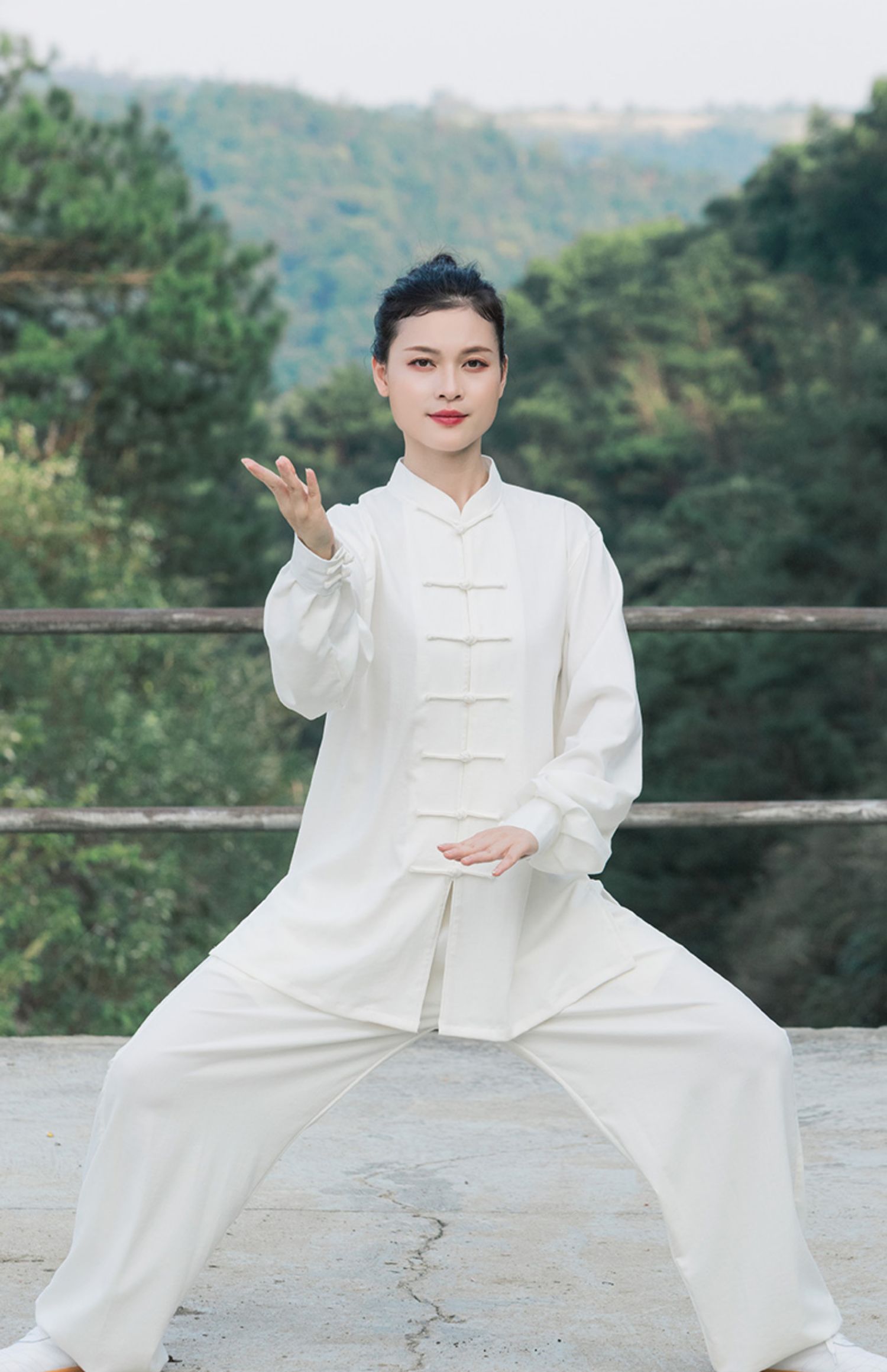 2021陈家沟太极服棉麻太极服女新款飘逸复古太极拳武术比赛练功服装男