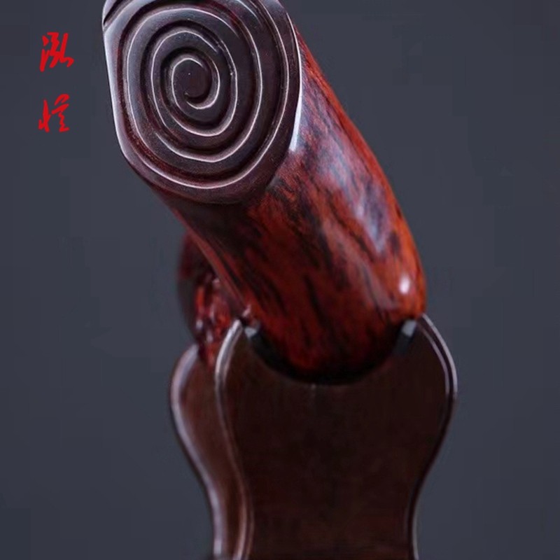 印度小叶紫檀金玉满堂横财纯手工雕刻红木工艺品木雕礼品收藏品一物一