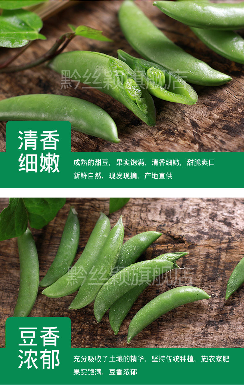 新鲜甜豆云南农家自种时令蔬菜菜豌豆小寒豆青豆脆甜豆 甜豆4斤优选