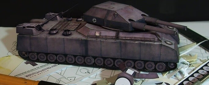 鼠式超重型坦克模型德国巨鼠式纸模型1133坦克世界巨鼠坦克