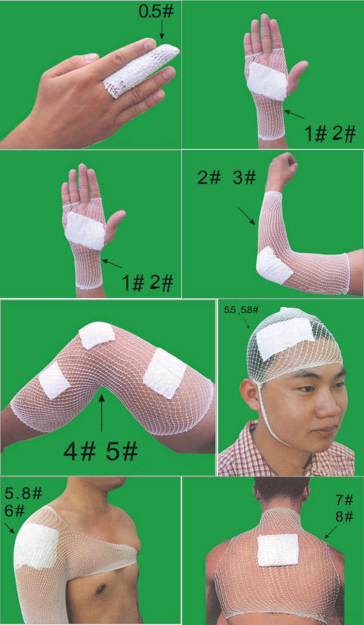 网状弹力绷带医用弹性绷带套头套包扎弹力帽网套手指膝盖关节 1#手指