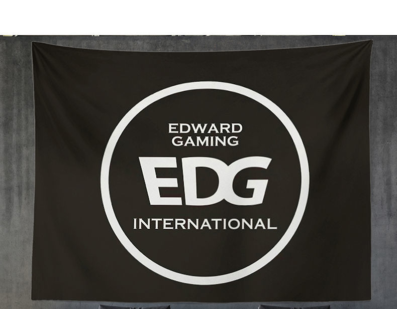 雅迎edg战旗海报背景墙挂布宿舍网吧墙面装饰周边粉丝应援旗帜手幅