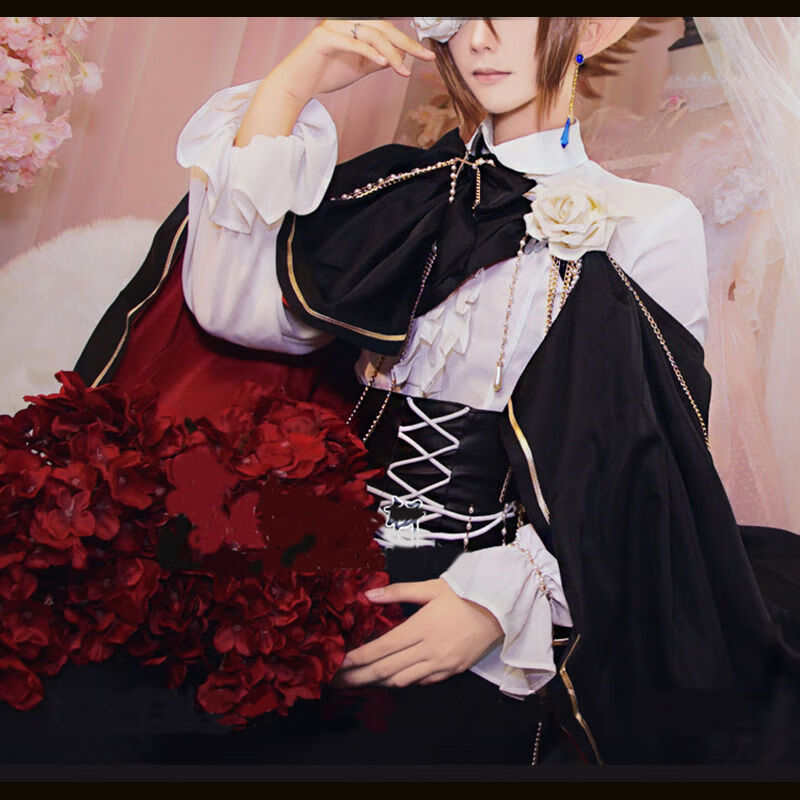 玫瑰战争安迷修cosplay服装隐藏版华丽玫瑰珠链礼服 衣服 s