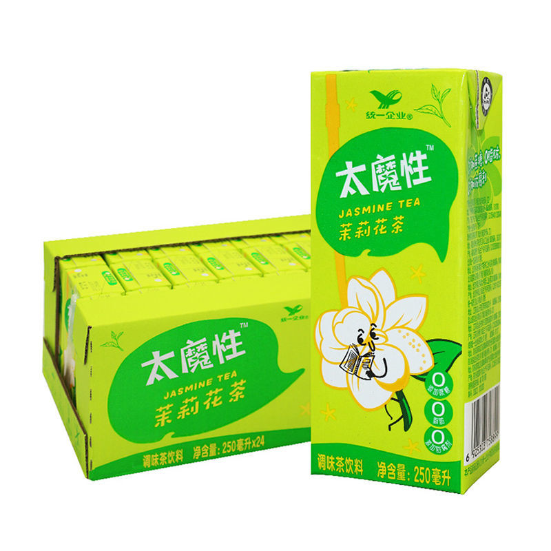 统一冰红茶柠檬味红茶饮料250ml*24盒整箱饮品 太魔性茉莉花茶250ml*