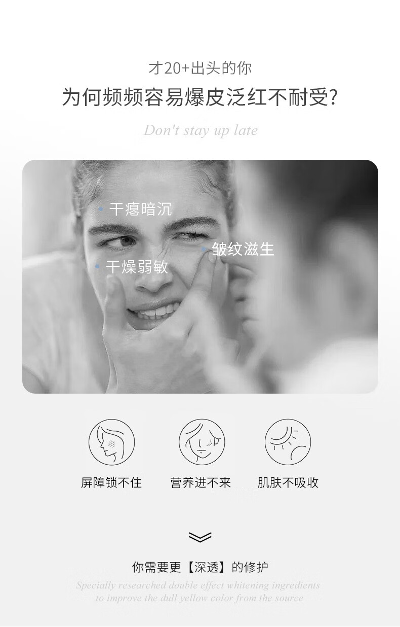 黛兰雪（DYLANSNOW）英国 蓝铜胜肽冻干粉去抗皱紧致淡皱纹修复痘印坑亮肤精华液套盒 44瓶/盒