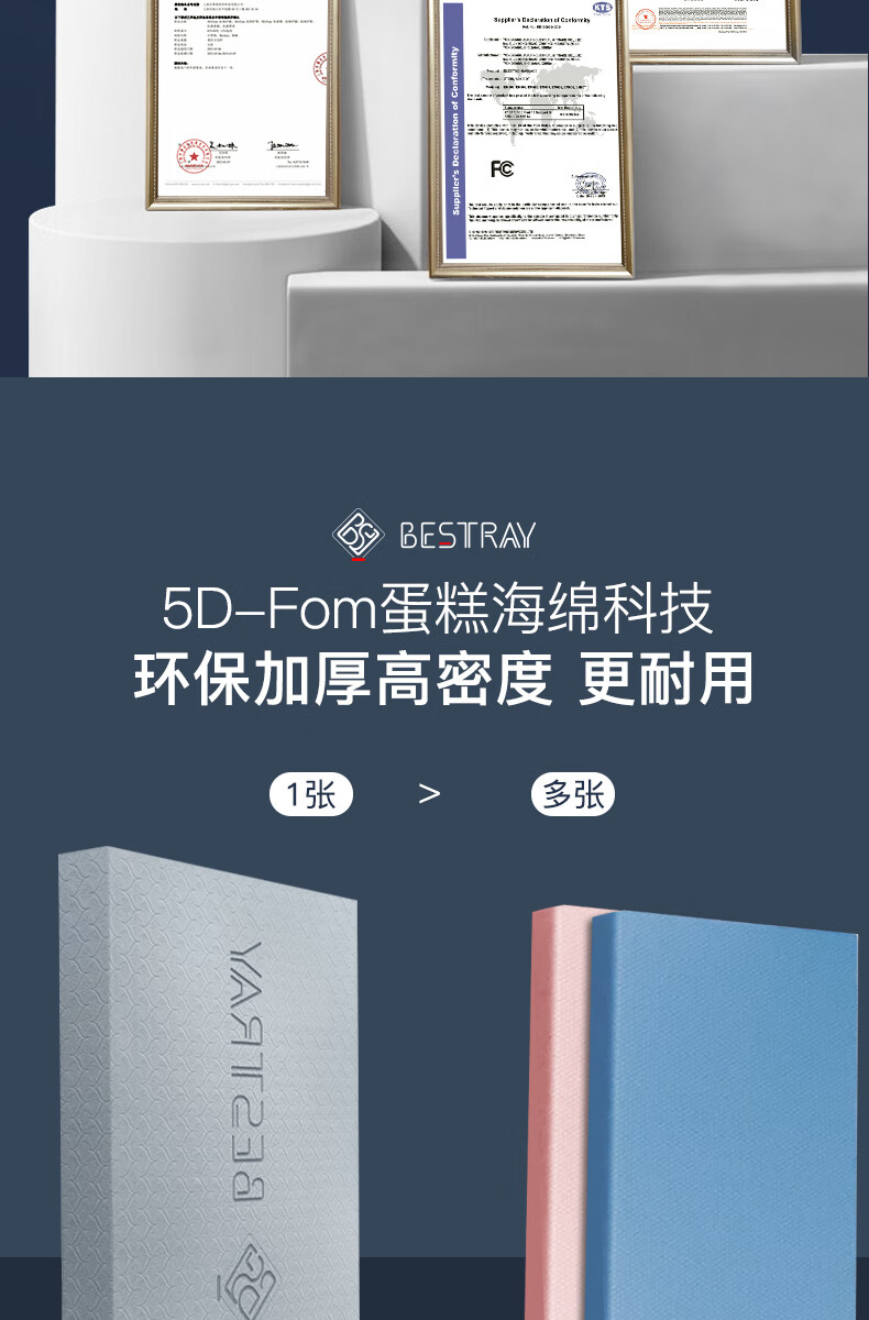 百斯锐（Bestray）机能平衡垫健健身机能平衡40x54cm运动腹轮专用健身平板支撑训练跪垫瑜伽软垫运动家用男士 灰-机能健身平衡垫 60mm 40x54cm详情图片10