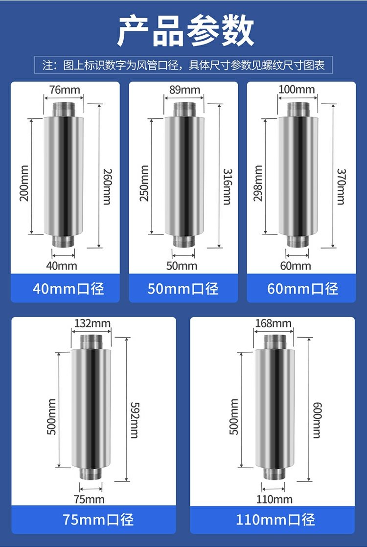 高压风机过滤芯漩涡气泵过滤器消音器 消声器降噪 过滤桶过滤网罩