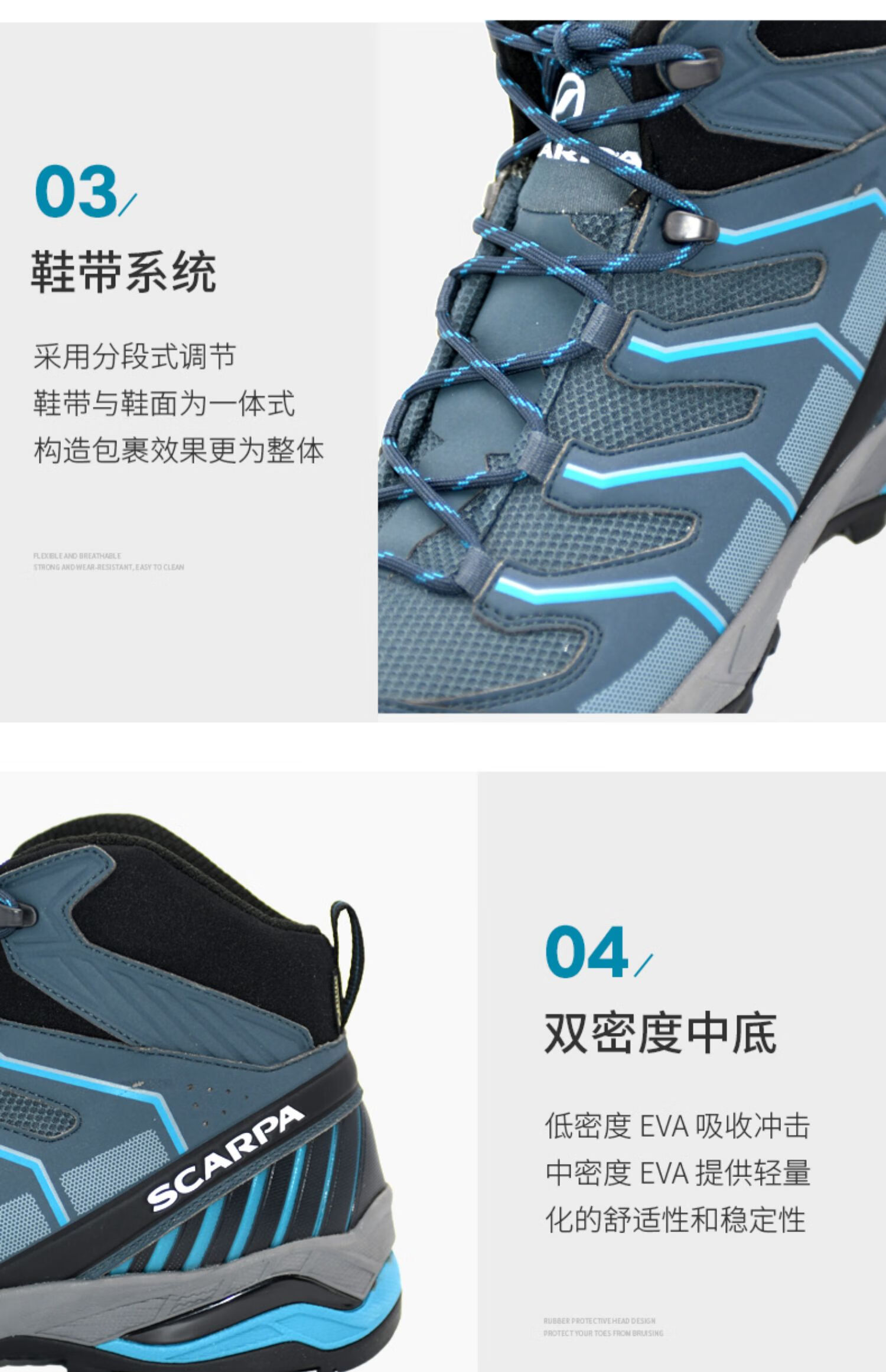 【春夏新品】scarpa 户外徒步登山鞋游侠男gtx防水轻量耐磨透气鞋 铁