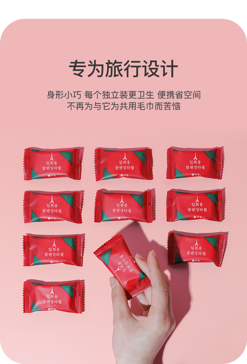 韩奏（HANZOU） 韩奏压缩洗脸巾一次性大号毛巾颗粒纯棉加厚棉柔巾旅行洗面化妆 散装2粒【加大加厚24*30cm】