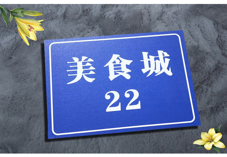 定制商铺街道物业小区地址门牌号数字家用门牌单元号门户牌铝牌蓝底