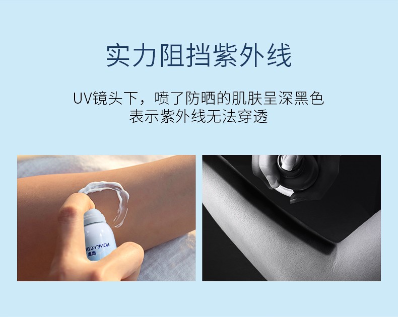 透蜜轻透防晒喷雾防晒霜SPF50隔离军训女男隔离紫外户外晒后修护 防晒霜30g