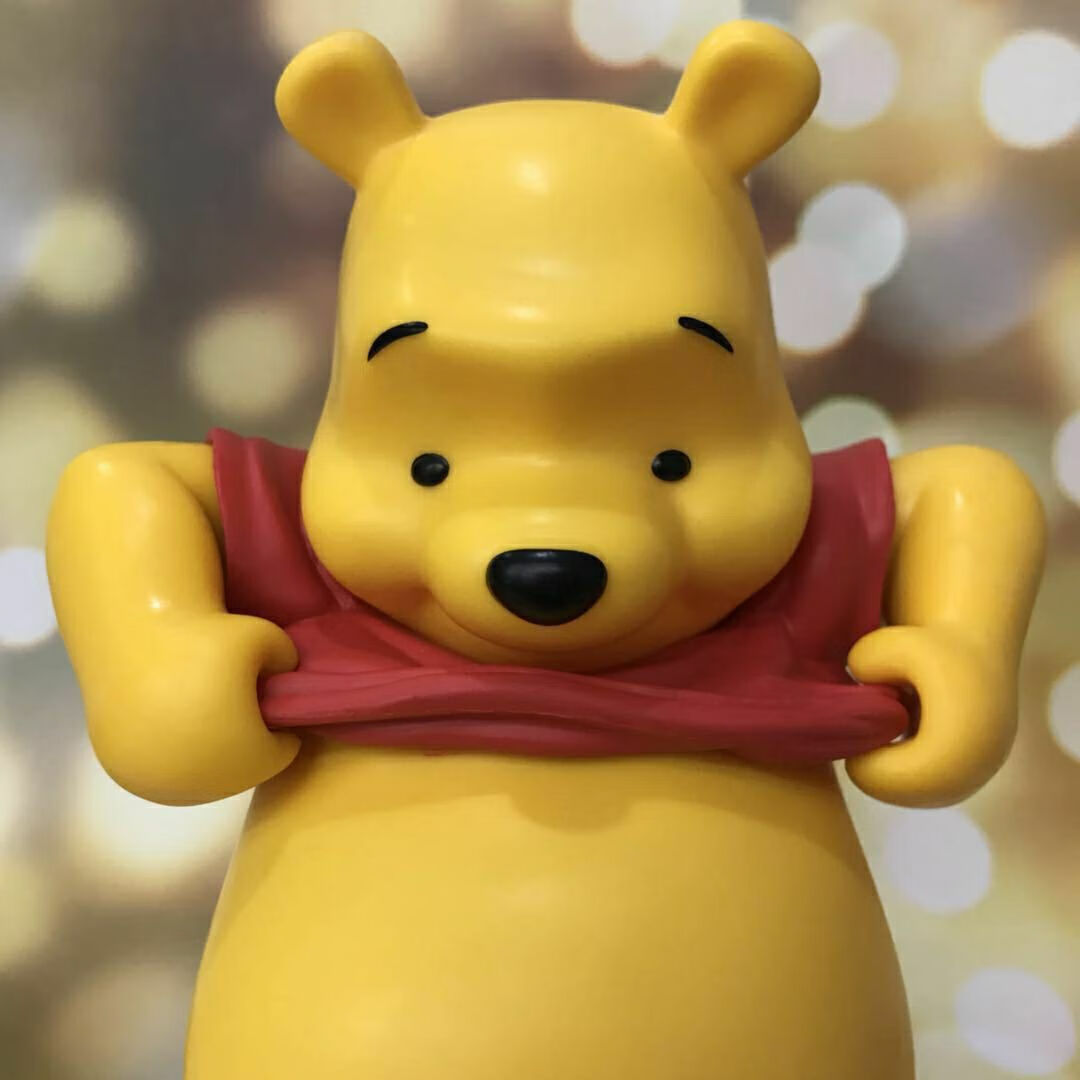 维尼熊 人偶公仔 手办 景品 动漫周边 车载模型 两个维尼熊大肚子