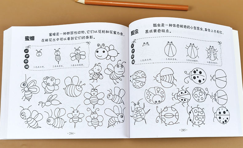 儿童简笔画大全涂色书简笔画素材幼儿绘画启蒙教材3-6岁宝宝学画画
