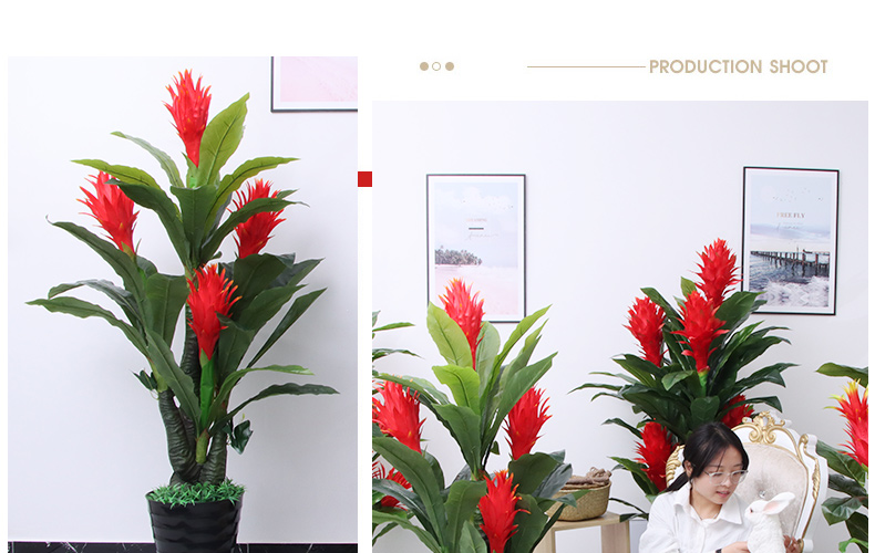 多瑙梦假花仿真花客厅摆设塑料花仿真植物盆景室内装饰红掌大型绿植